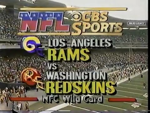 1986 NFL on CBS - Rams vs Redskins - NFC Wild Card Intro