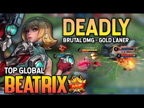 INSANE DAMAGE! BEATRIX BEST BUILD 2021 | TOP GLOBAL BEATRIX GAMEPLAY | MOBILE LEGENDS✓