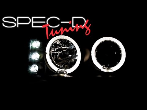 SPECDTUNING DEMO VIDEO: 2000-2006 GMC SIERRA DENALO YUKON XL LED HALO PROJECTOR HEADLIGHTS
