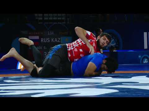 Round 2 Men's GP No-Gi - 130 kg: S. ALAKAEV (RUS) v. R. MUKHAMADIYEV (KAZ)