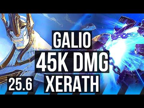 GALIO vs XERATH (MID) | 14/2/17, 45k DMG, Legendary | KR Grandmaster | 25.6