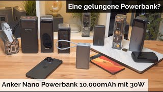 Test: Anker Nano Powerbank 10.000mAh Powerbank mit eingebautem USB-C Kabel und 30W