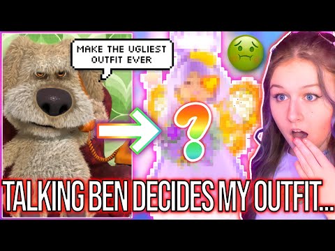 TALKING BEN DECIDED MY OUTFIT IN ROYALE HIGH *HE'S SO MEAN* 😭 ROBLOX Royale High Funny Challenge