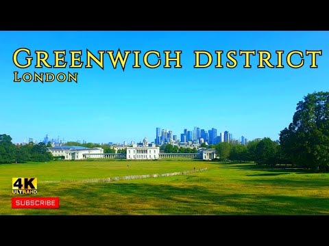 Greenwich district of London 🇬🇧 Walking Tour [4K]