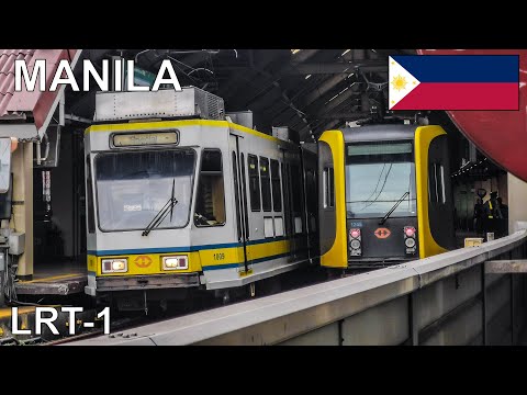 🇵🇭 Manila - Trânsito Leve sobre Trilhos - LRT-1 (2022) (4K)