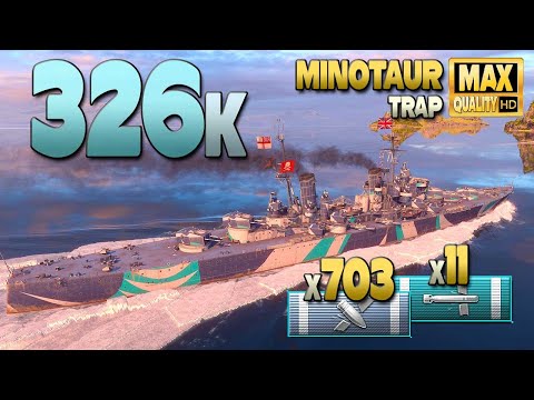 Cruiser Minotaur: Torpedos saves the day - World of Warships