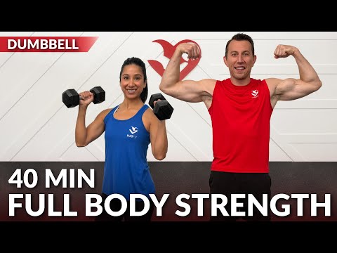 40 Min Full Body Dumbbell Workout - Strength Training at Home Weight Training for Women & Men Over