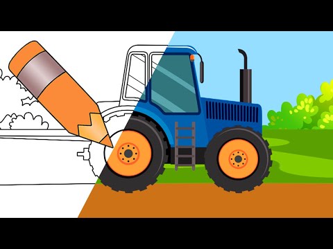 Tractorul - Coloram impreuna | Activitati Creative pentru Copii