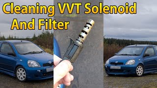 Cleaning VVT Solenoid And Filter Toyota Yaris 2SZFE Compilation