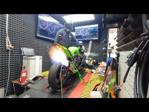 MY TUNED NINJA ZX4RR SETS HP AND TOP SPEED RECORD ON THE DYNO!!!