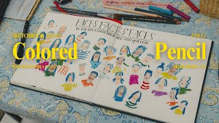 Drawing Playful Faces with Colored Pencil | Sketchbook Series Ep. 1