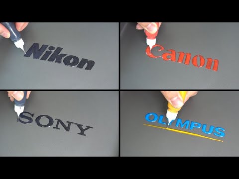 Camera Brand Logo Pancake Art - Sony, Nikon, Canon, Olympus