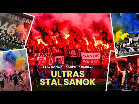 🔥MENTAL ATMOSPHERE!🔥STAL SANOK - KARPATY KROSNO⚔️DERBY 10.08.24 🧨ULTRAS STAL 🟡🔵 KIBICE FANS