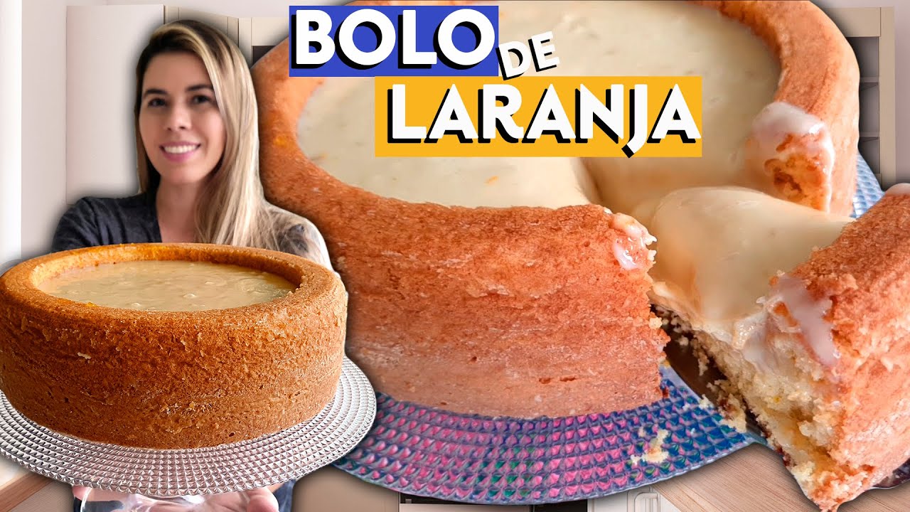 BOLO DE LARANJA COM CASCA E COBERTURA NO LIQUIDIFICADOR