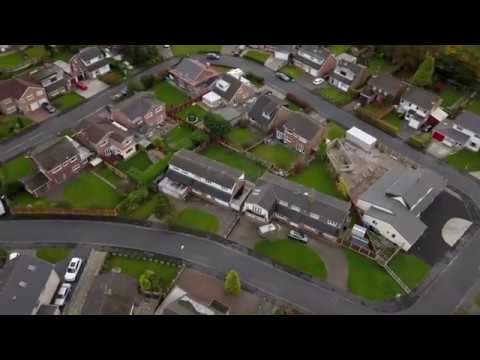 Knowsley Village, UK View from the sky In 4K