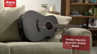 Video thumbnail for Black Fender Full Size Electro Acoustic Guitar Argos Review by Bradwell Media