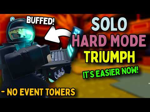 Solo The Final Act Hard Mode Triumph With Rebalanced Towers | No Bug Abusing | TDS XMAS EVENT