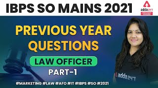 IBPS SO Law Officer Preparation | Previous Year Questions Part-1