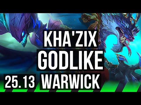 KHA'ZIX vs WARWICK (JGL) | 7/0/6, Godlike | EUW Master | 25.13