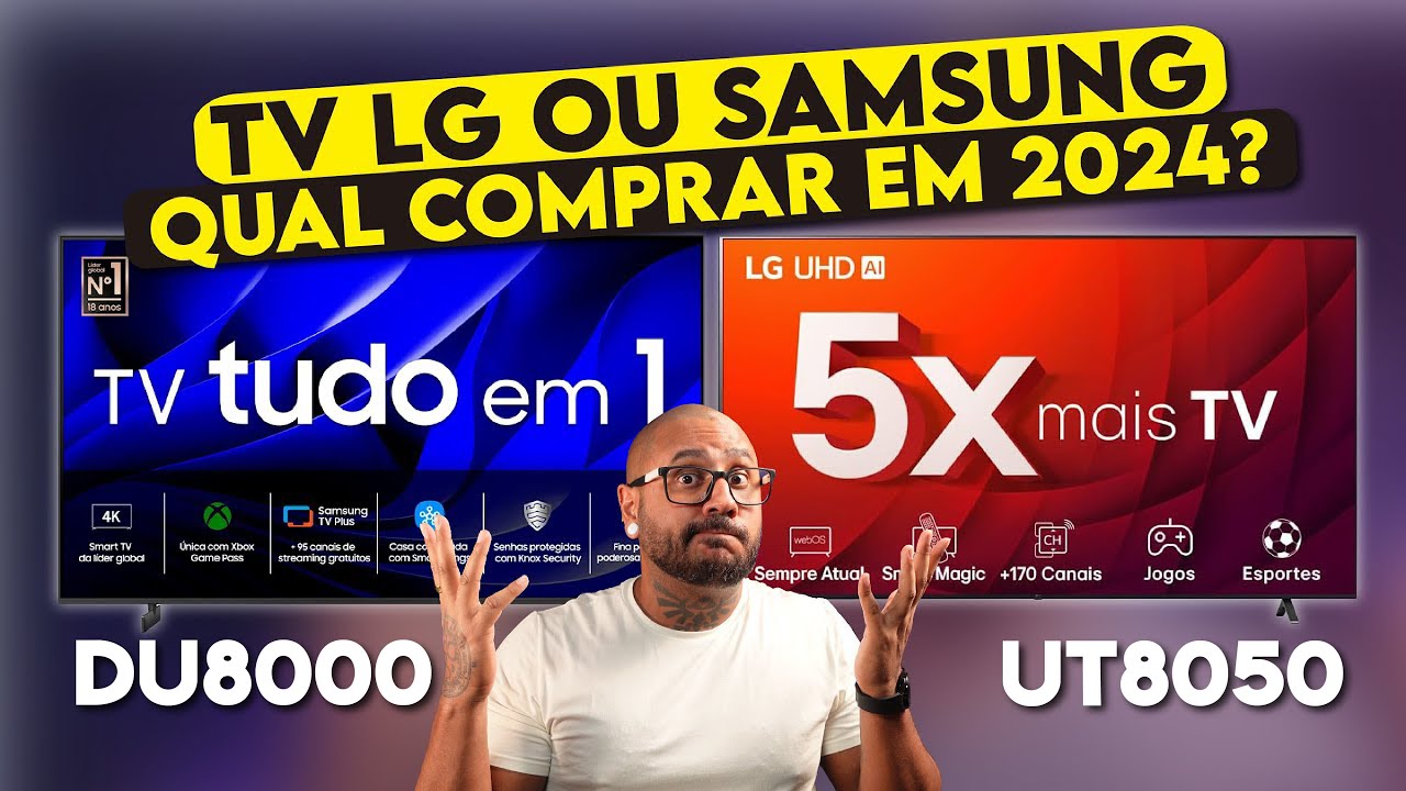 As mais BARATAS! NOVA LG UHD UT8050 2024 ou SAMSUNG CRYSTAL UHD DU8000 2024? Qual é melhor?
