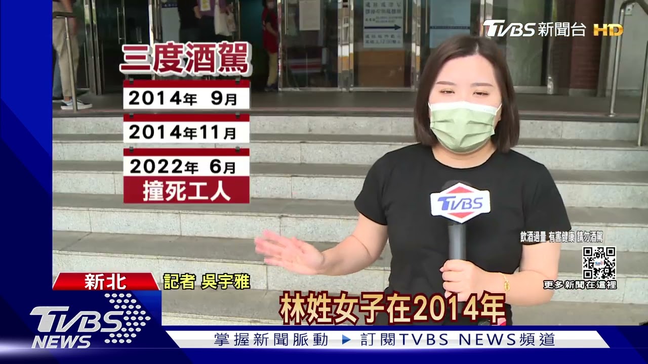罰不怕!女3度酒駕撞死工人 最重恐判無期