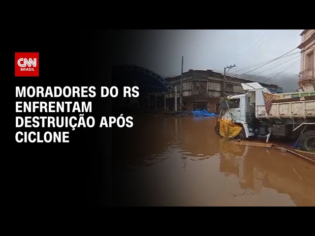 Moradores do RS enfrentam destruição após ciclone | CNN NOVO DIA