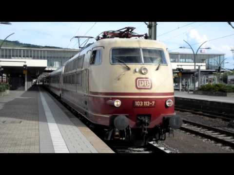 BR103 IC2316 arrives/departs Heidelberg Hbf