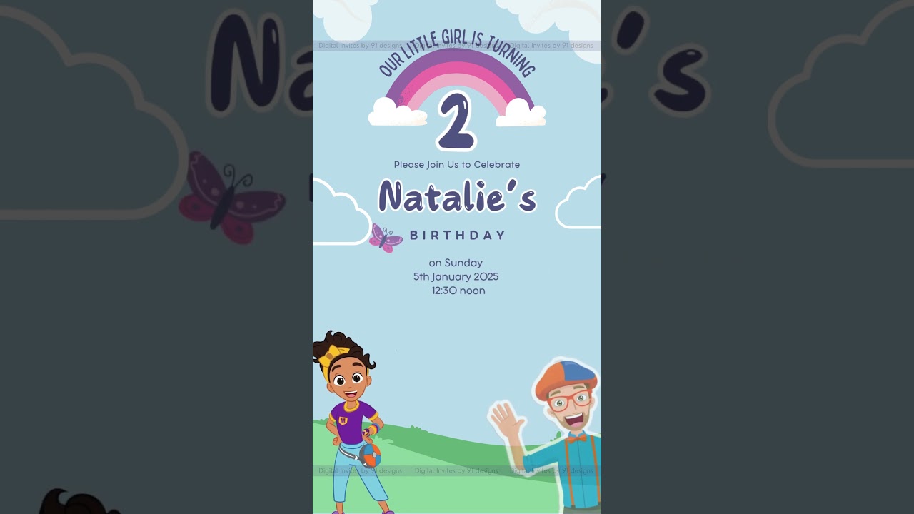 Royal Blue Birthday Celebration Card