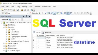 How to create a table containing field datetime and insert data(PM-AM) into it in SQL server