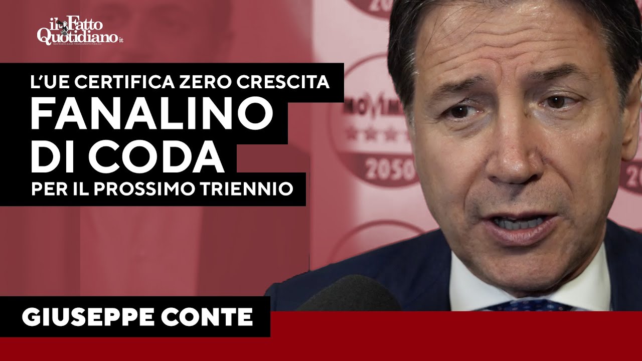 Giuseppe Conte: "Con zero crescita saremo fanalino di coda in Europa per i prossimi 3 anni"