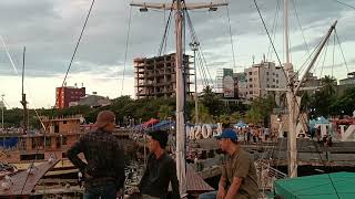 Download lagu Penampakan Pantai LOSARI (Losari Beach) Makassar di sore hari mp3