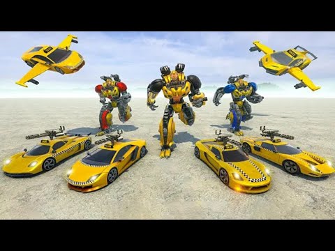 Flying Taxi Car Robot game 2020 । Flying Helicopter Car Robot । Android Gameplay