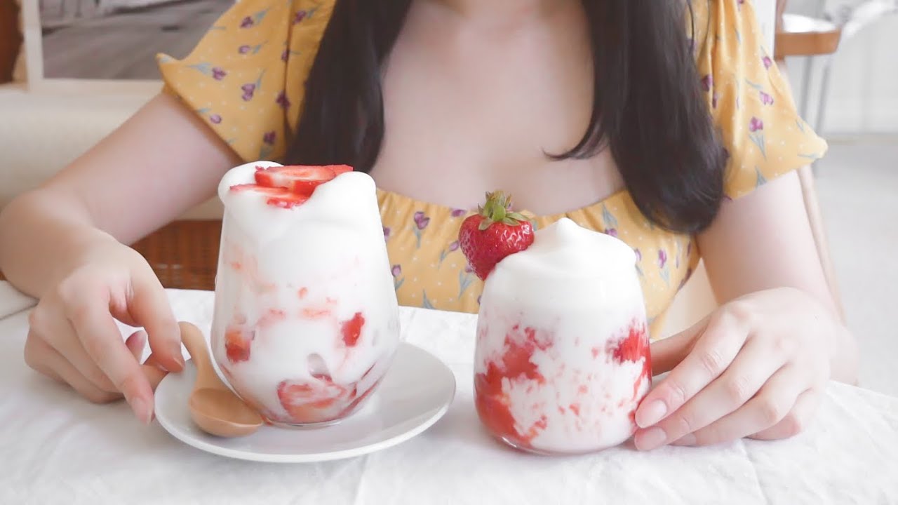 Home Cafe Vlog 🍓🍦☕️