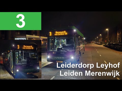 Qbuzz lijn 3: Leiderdorp Leyhof - Leiden Merenwijk  | Qbuzz ZHN | Qbuzz 8009 | 2025