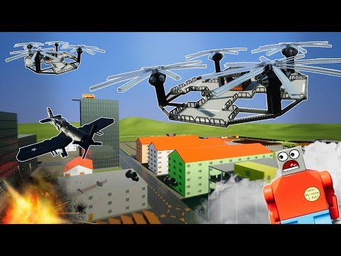 LEGO HOVER BASE BATTLE & DOGFIGHT! - Brick Rigs Multiplayer Gameplay Challenge & Creations