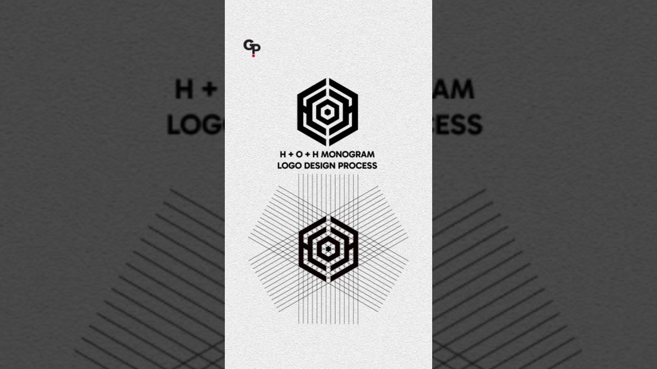 Monogram Logo Design Process  | Adobe Illustrator Tutorial ( H + O +H )#logodesign #speedart