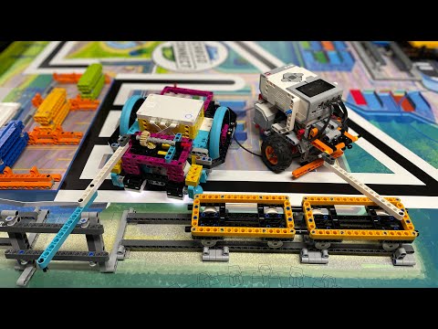 2021-2022 FLL CARGO CONNECT M09 Train Tracks solutions with EV3 and Spike Prime