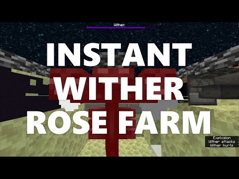 Minecraft Elegance: Instant Wither Rose Farm (2900/hr, Java 1.16+)