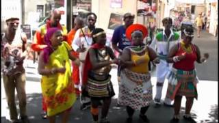 Avignon Festival Off Hit Show Soweto Spiritual Singers - during their daily Parade