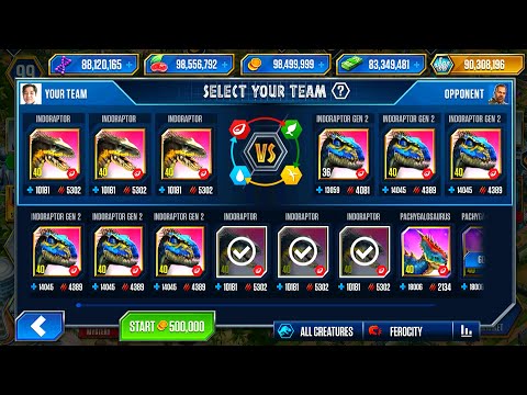 RARITY RUMBLE INDORAPTOR VS INDORAPTOR GEN 2 | JURASSIC WORLD THE GAME