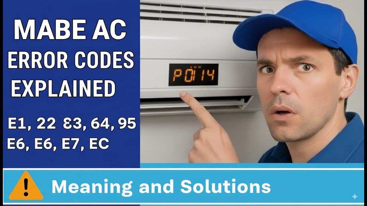 Mabe Air Conditioner Error Codes Explained: E1, E2, E3, E4, E5, E6, E7, E9, EC