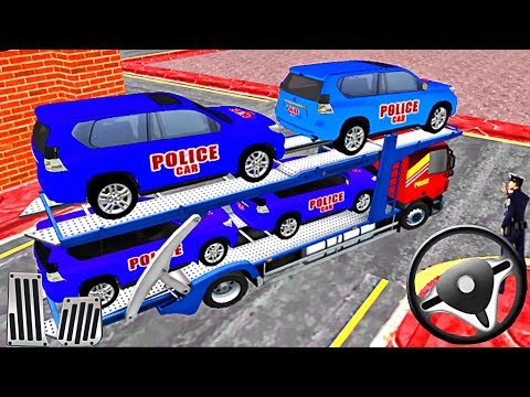Police Car Offroad Transport Truck 3D Sim - Police Car Cargo Truck Driving - Android GamePlay