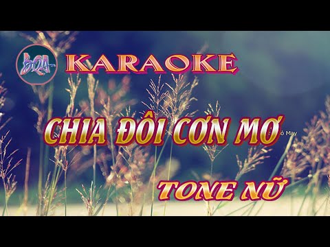 Karaoke  Chia đôi cơn mơ   Chia doi con mo_Nữ   Bình Quân Anh