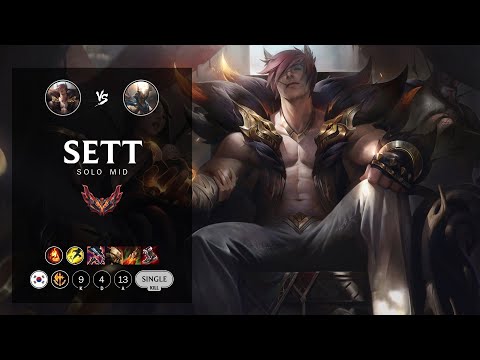 Sett Mid vs Pantheon - KR Grandmaster Patch 12.7