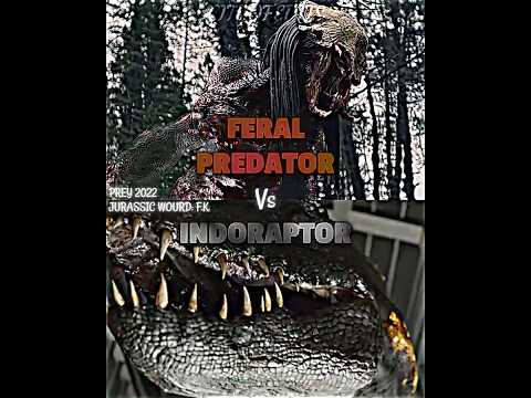 Indoraptor vs Feral Predator #prey2022 #indoraptor #predator #jurassicworldfallenkingdom #vsbattle
