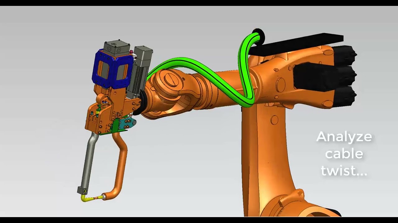 Siemens Process Simulate Robotic Cable Simulation