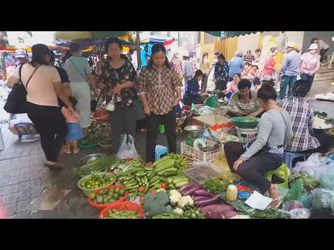 Daily Life And Food In Asian Market  - A Walk Around Fresh Market Food In Phnom Penh - Food Tour