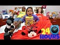 24 hour challenge overnight in tiana s bedroom