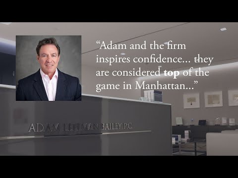 “Adam and the firm inspire confidence… they are considered top of the game in Manhattan…” – David Moffitt, Manager at Invest Corp Interational. testimonial video thumbnail