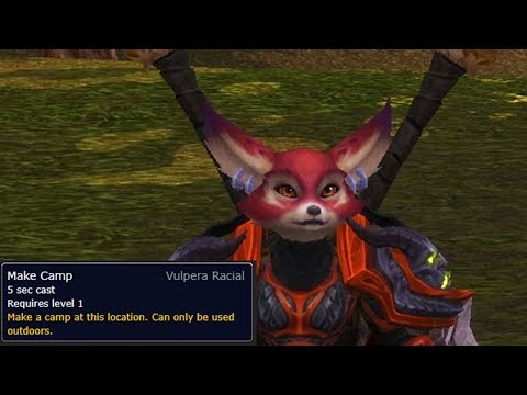 WoW BFA - Amazing Vulpera Allied Race Racial - Make Camp & Return to Camp
